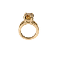 Gold Citrine Maxi Claw Ring