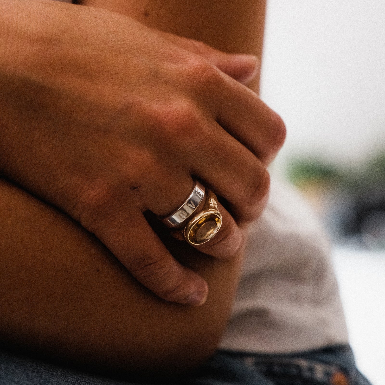 Gold Citrine Treasure Ring