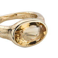 Gold Citrine Treasure Ring