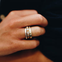 Gold 5 Diamond Midi Posey Ring