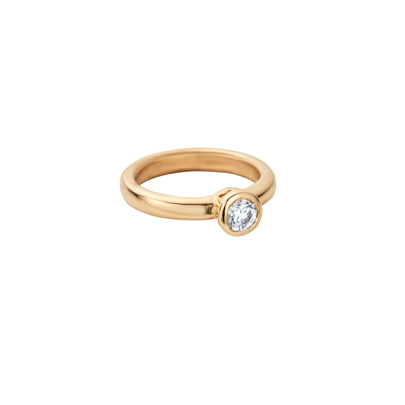 Gold Diamond Signature Engagement Ring