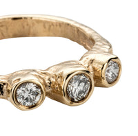 Gold Diamond Trinity Ring