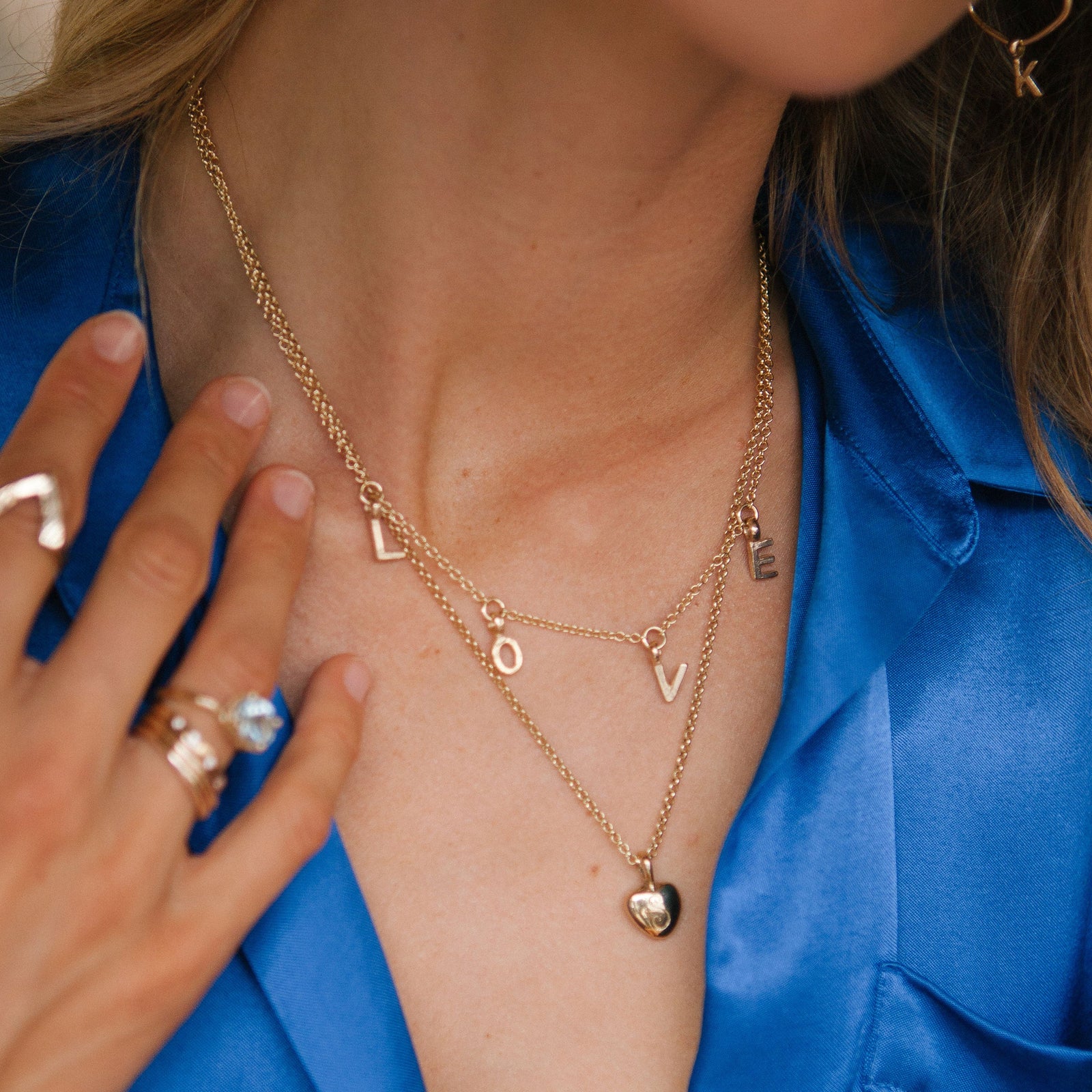 Gold Fixed Alphabet Necklace