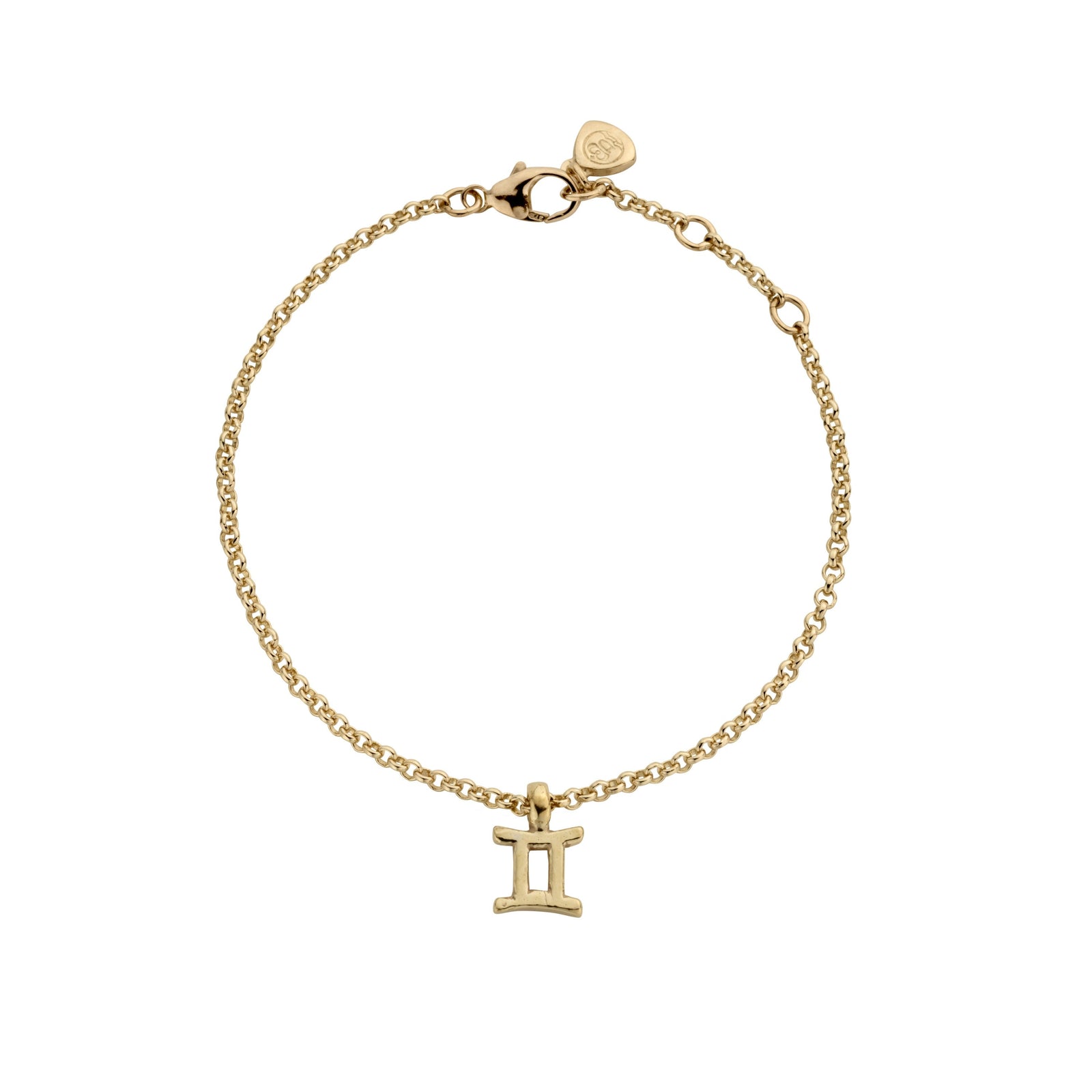 Gold Mini Gemini Horoscope Chain Bracelet