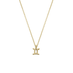 Gold Mini Gemini Horoscope Necklace