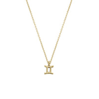 Gold Mini Gemini Horoscope Necklace