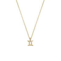 Gold Mini Gemini Horoscope Necklace