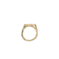 Gold Heart Signet Ring