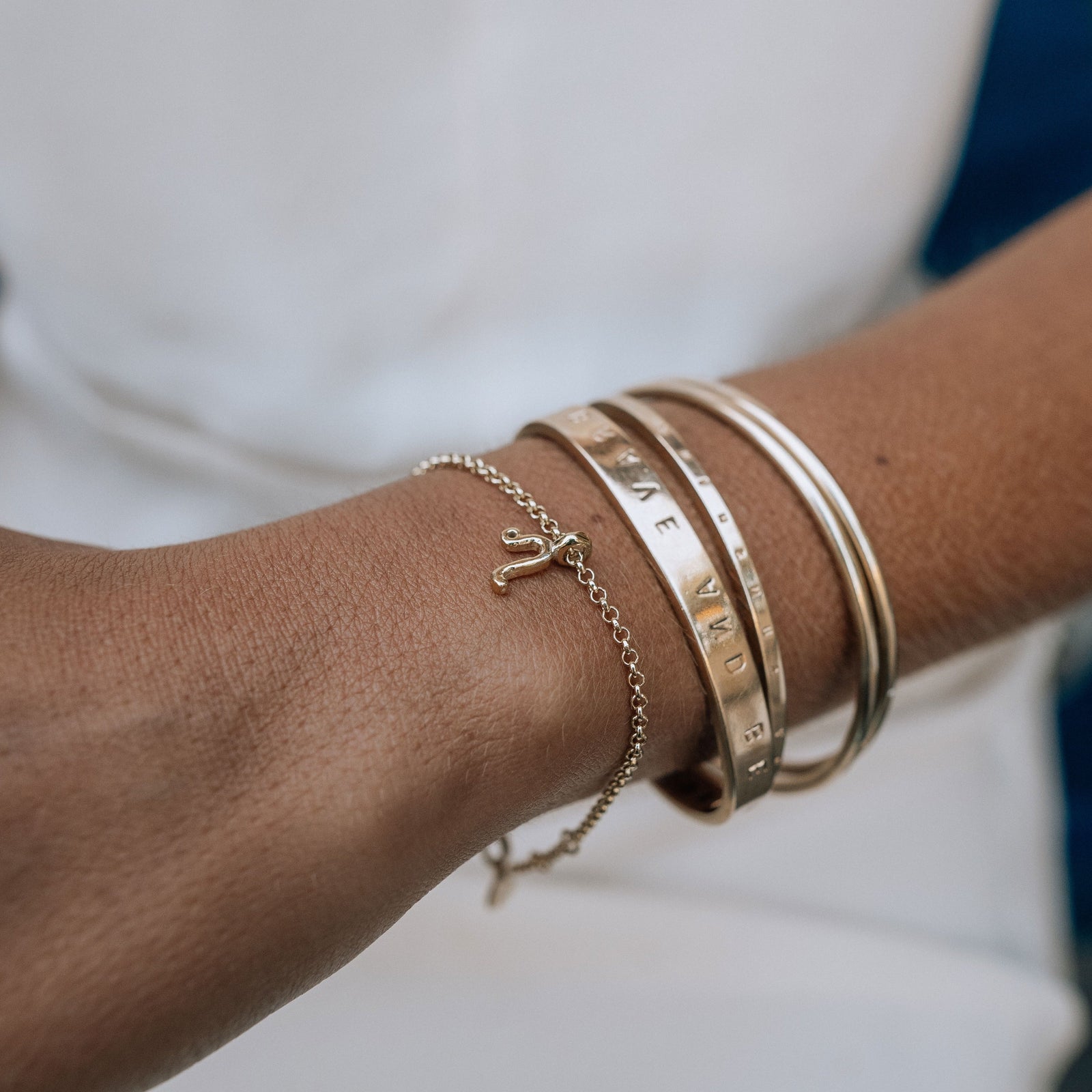 Gold Mini Leo Horoscope Chain Bracelet