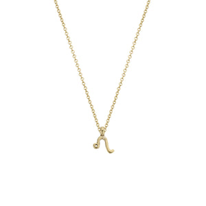 Gold Mini Leo Horoscope Necklace