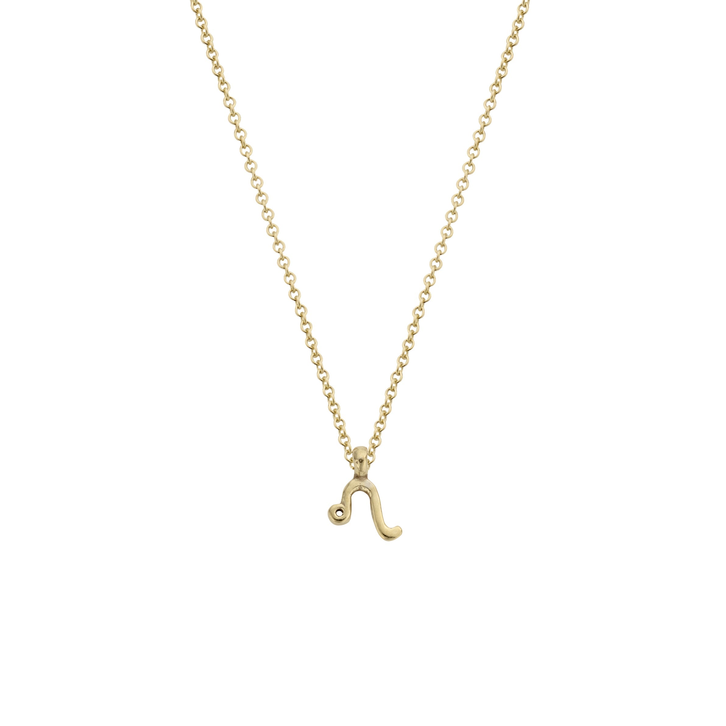 Gold Mini Leo Horoscope Necklace