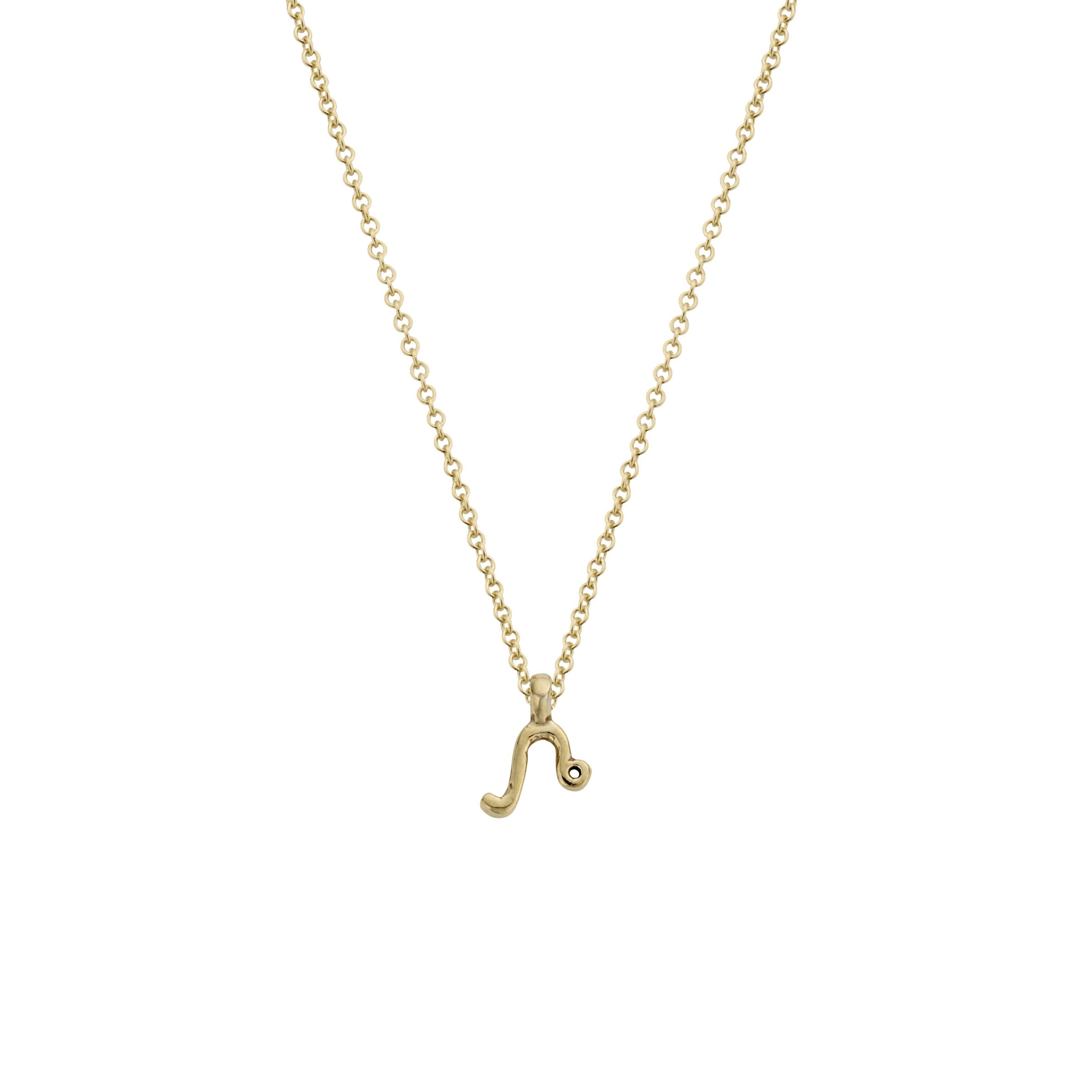 Gold Mini Leo Horoscope Necklace