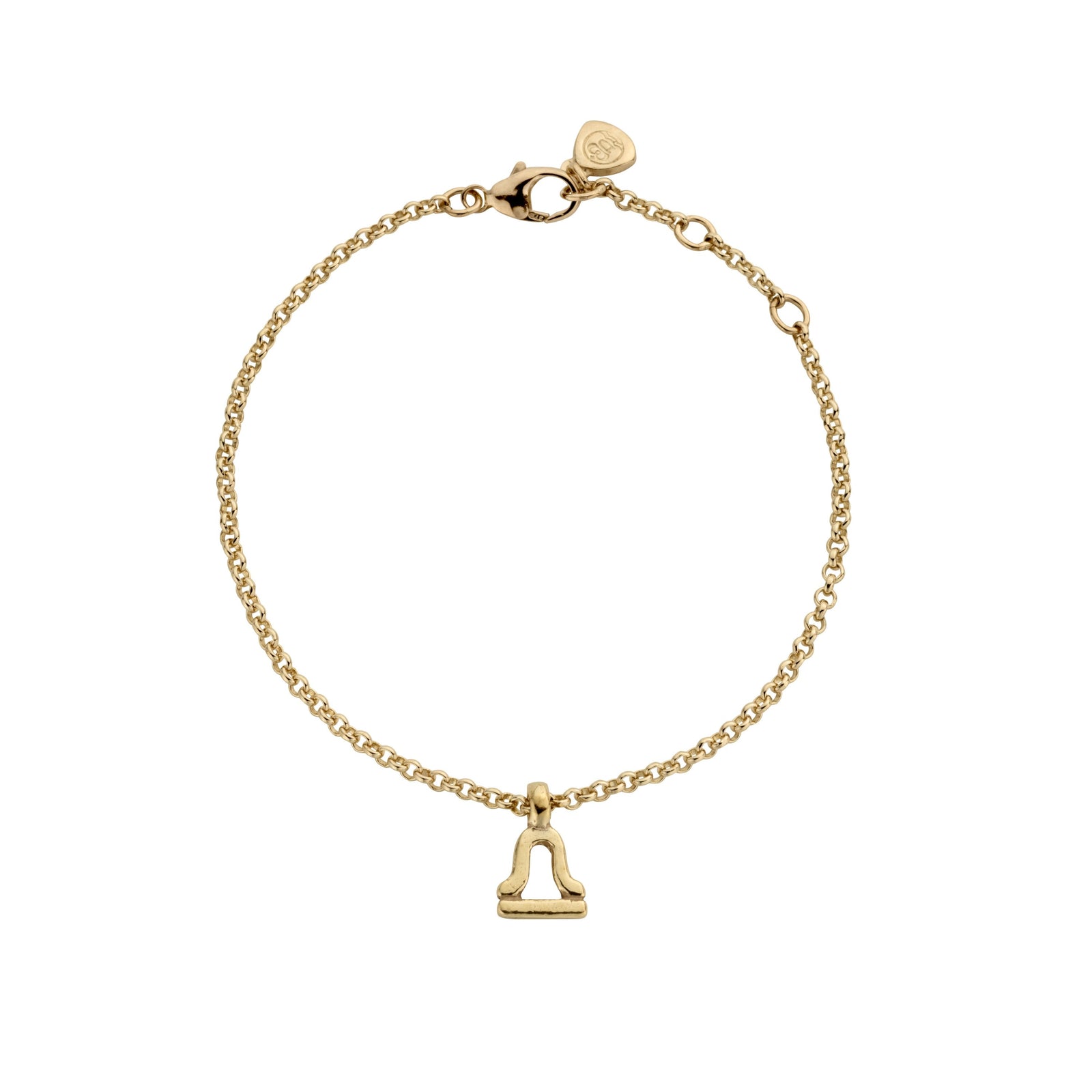 Gold Mini Libra Horoscope Chain Bracelet