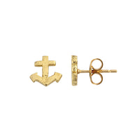 Gold Little Anchor Ear Charm Set