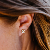 Gold Little Peace Ear Charm Set