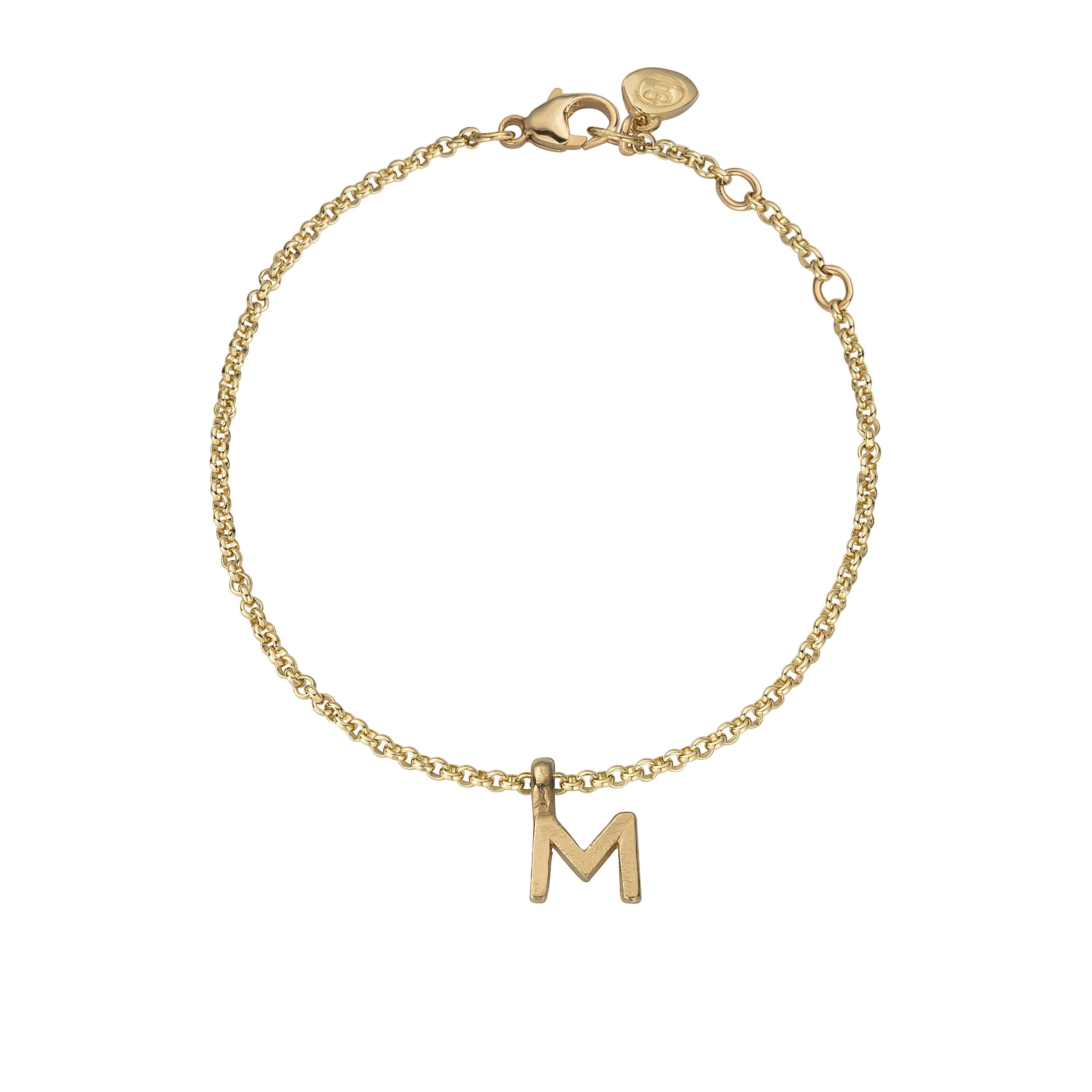 Gold Alphabet Chain Bracelet