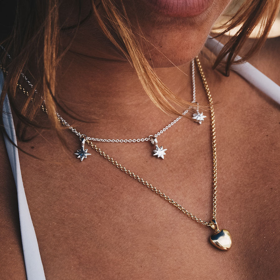 Gold Midi Grateful Heart Necklace