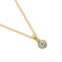 Gold Mini Aquamarine Necklace