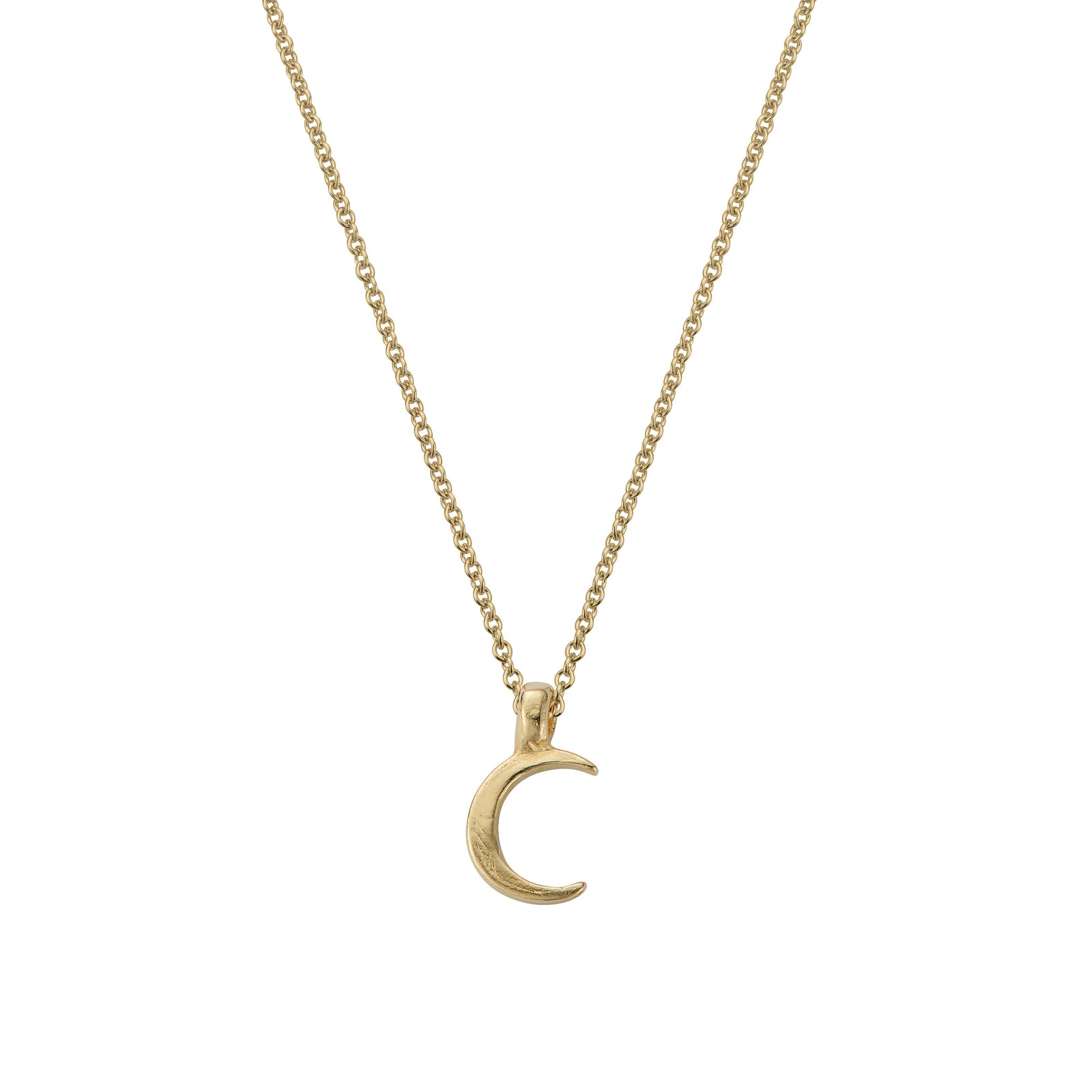 Gold Mini Crescent Moon Necklace