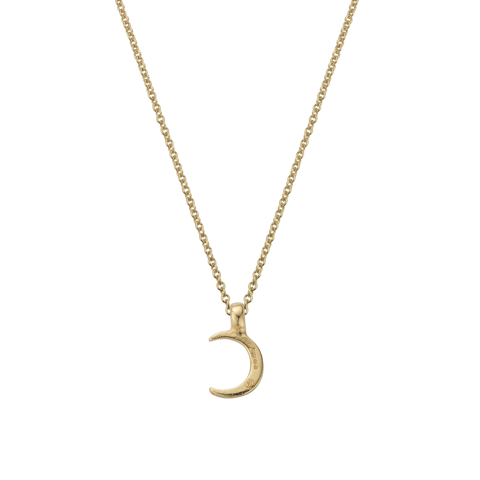 Gold Mini Crescent Moon Necklace