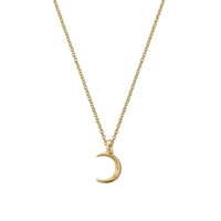 Gold Mini Crescent Moon Necklace