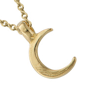 Gold Mini Crescent Moon Necklace