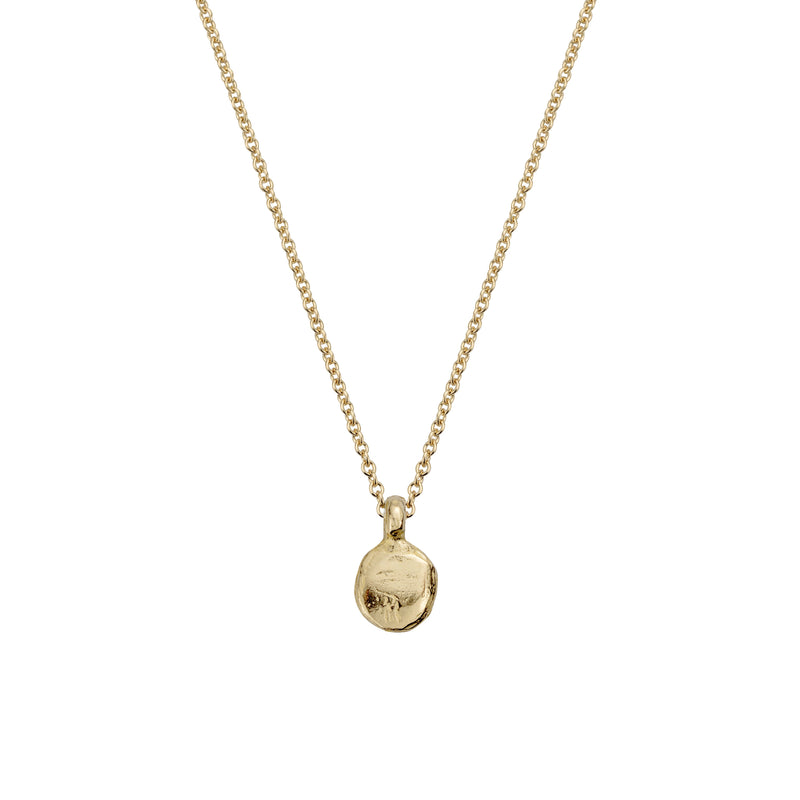 Gold Mini Disc Necklace