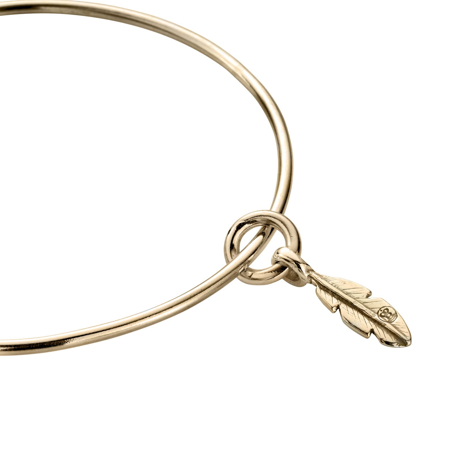 Gold Baby Feather Bangle
