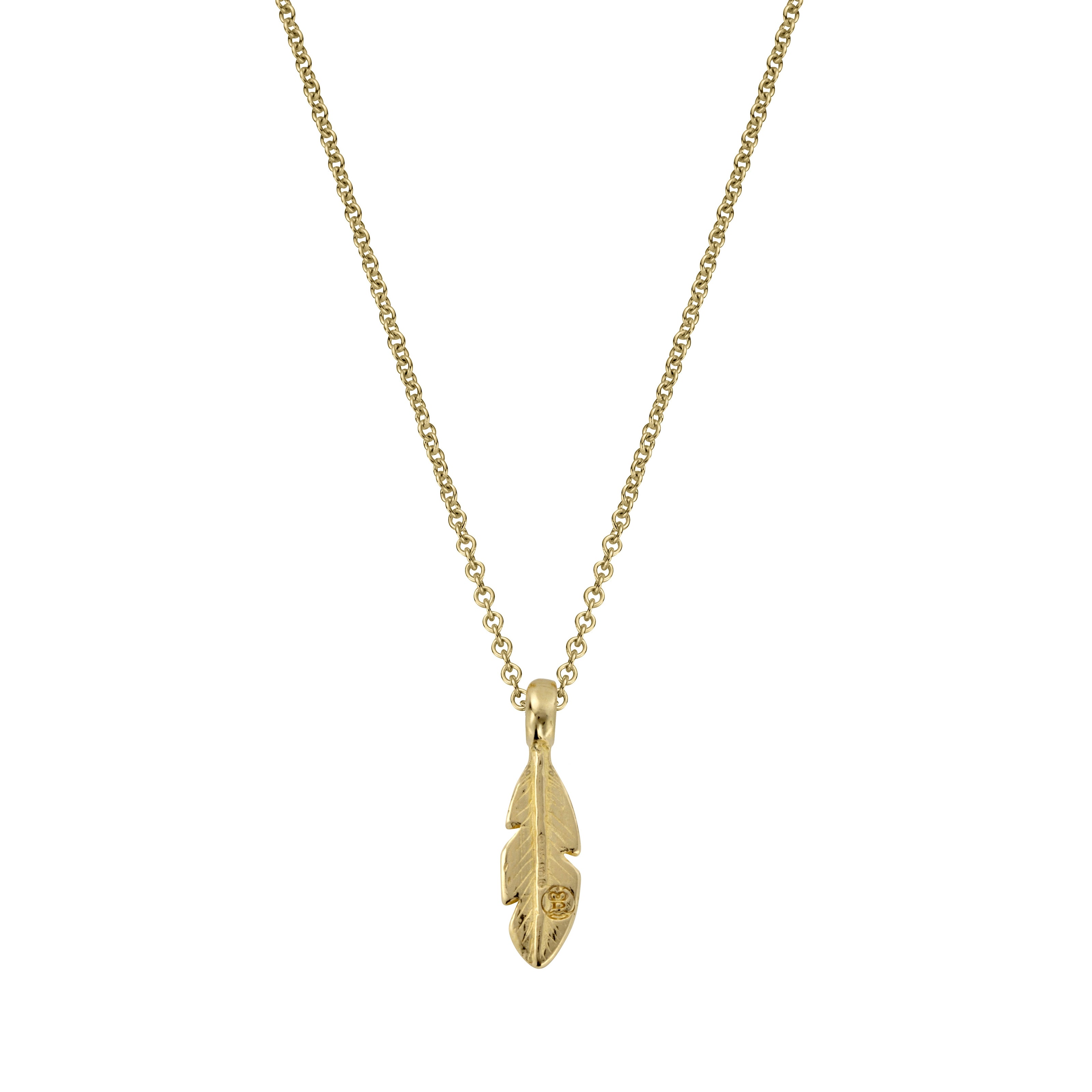 Gold Mini Feather Necklace