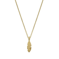 Gold Mini Feather Necklace