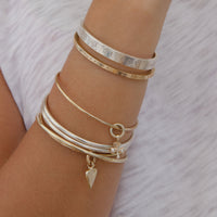 Gold Mini Heart Bangle