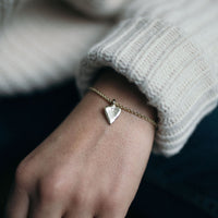 Gold Mini Heart Chain Bracelet