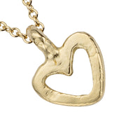 Gold Mini Open Heart Necklace