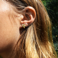 Gold Mini Star Stud Earrings