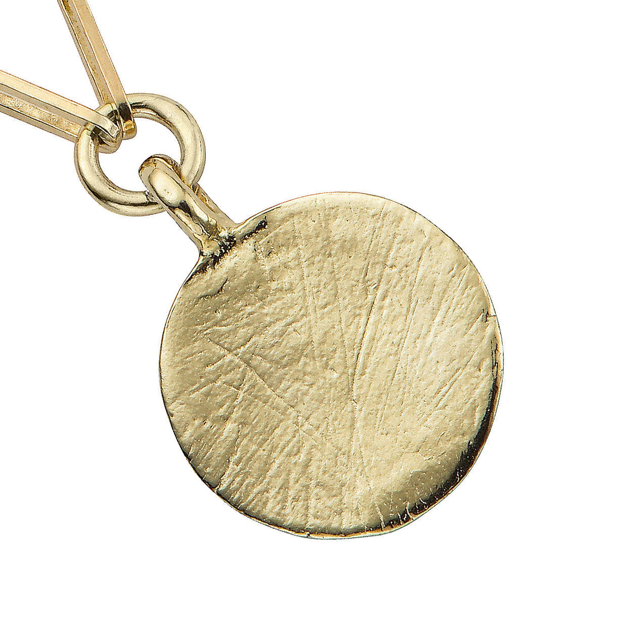Gold Large Moon Trace Chain Necklace
