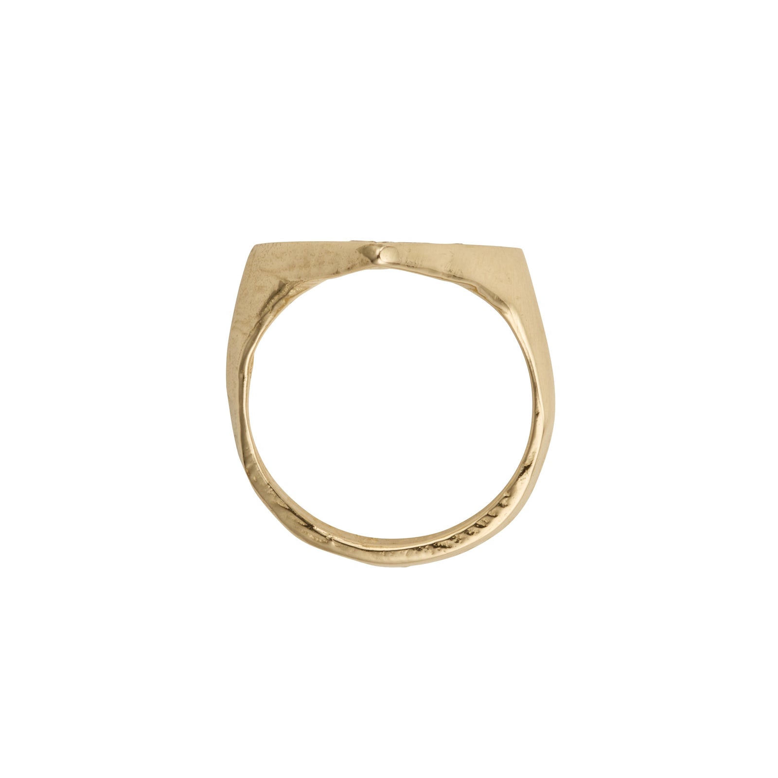 Gold Pavé Set Diamond V Ring