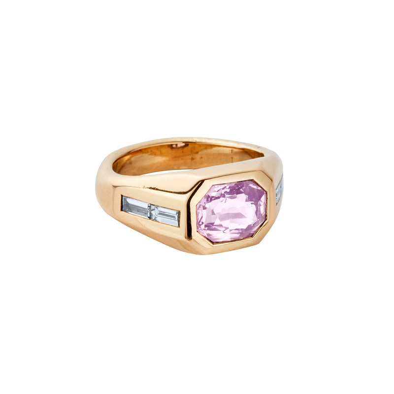 CIELO ROSA Gold Pink Sapphire & Diamond Ring