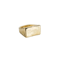 Gold Rectangle Signet Ring