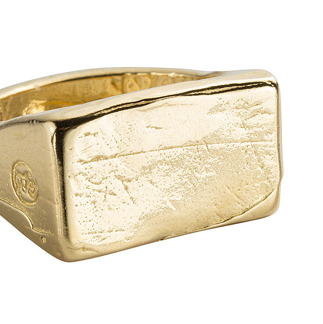 Gold Rectangle Signet Ring