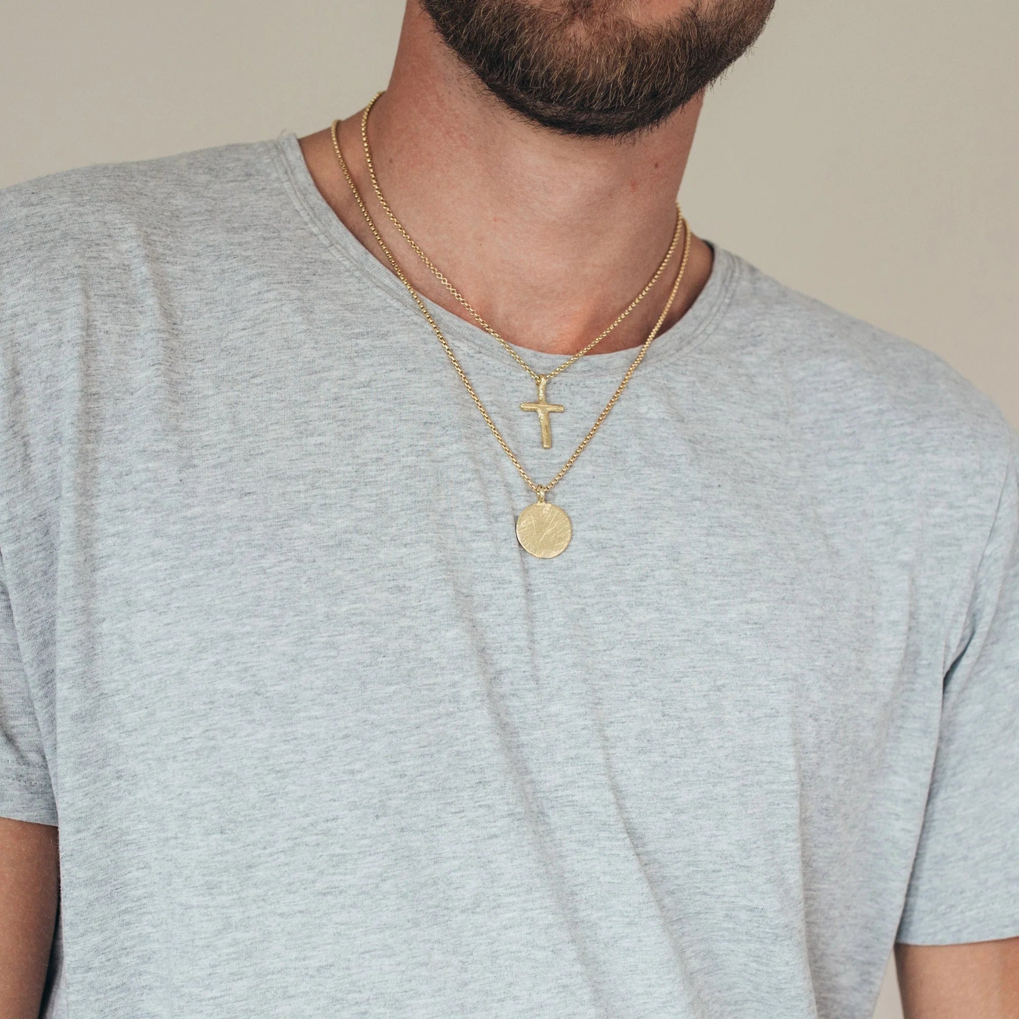 Gold Medium Cross Necklace