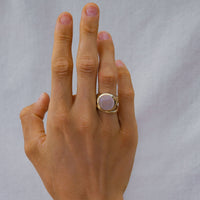 Gold Rose Quartz Mood Ring