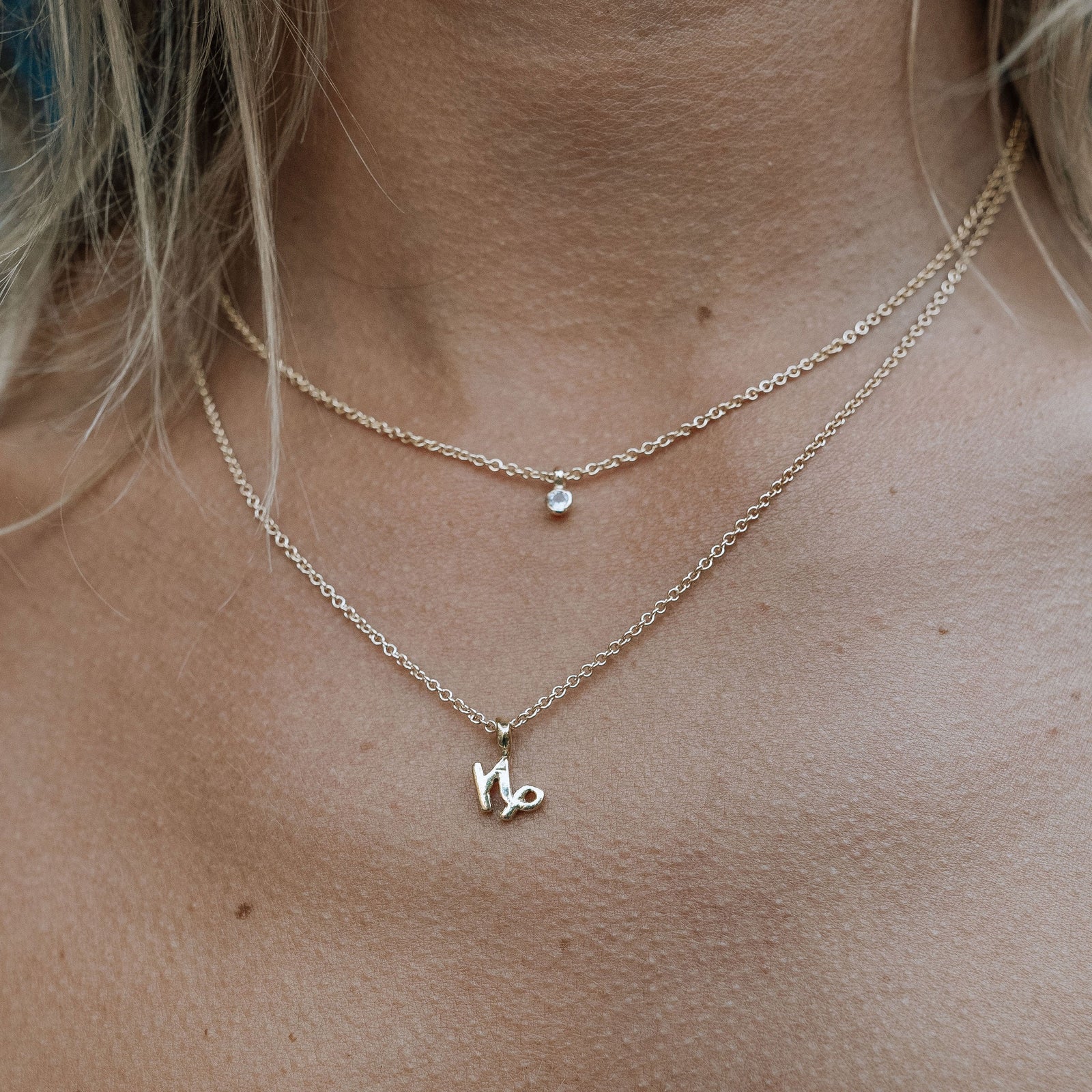Gold Mini Rose Quartz Necklace
