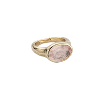 Gold Rose Quartz Treasure Ring