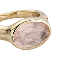 Gold Rose Quartz Treasure Ring