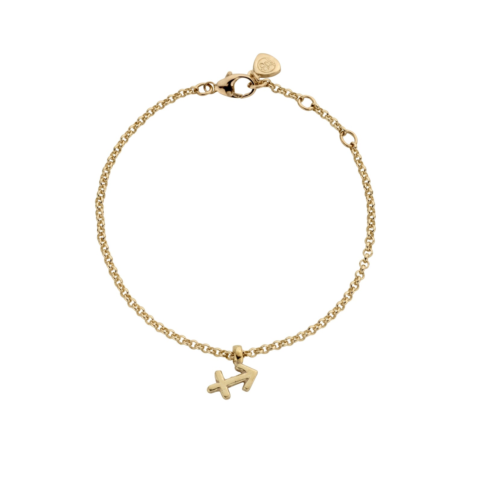 Gold Mini Sagittarius Horoscope Chain Bracelet