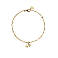 Gold Mini Sagittarius Horoscope Chain Bracelet