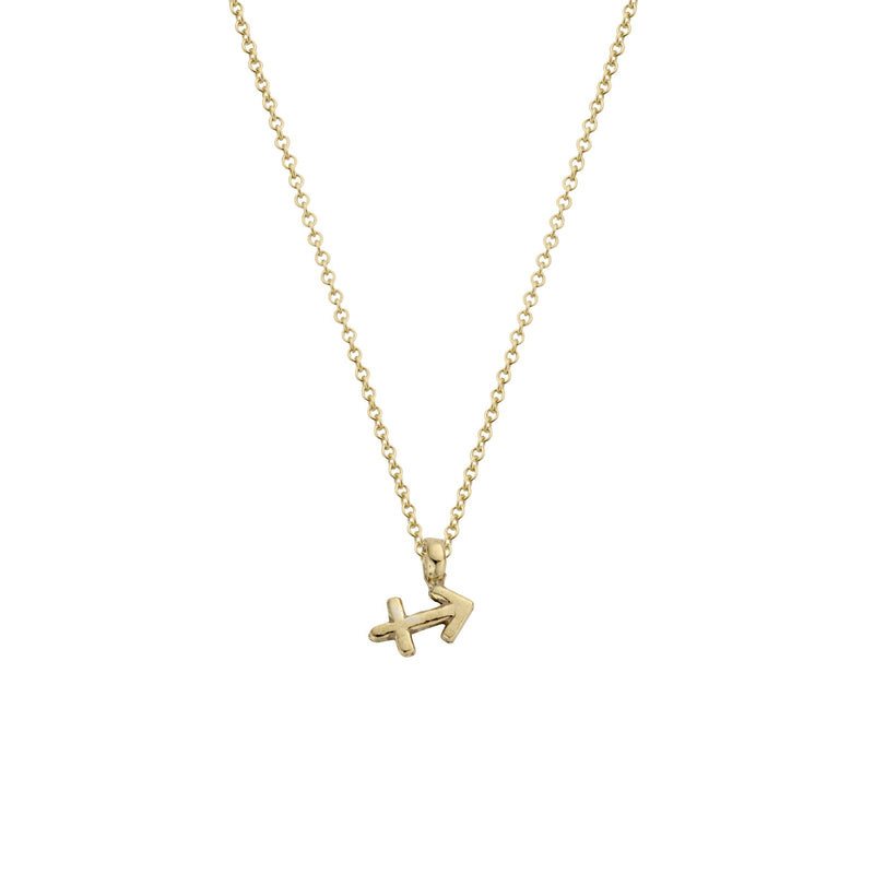 Gold Mini Sagittarius Horoscope Necklace