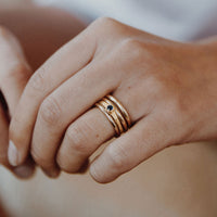 Gold Sapphire Promise Ring