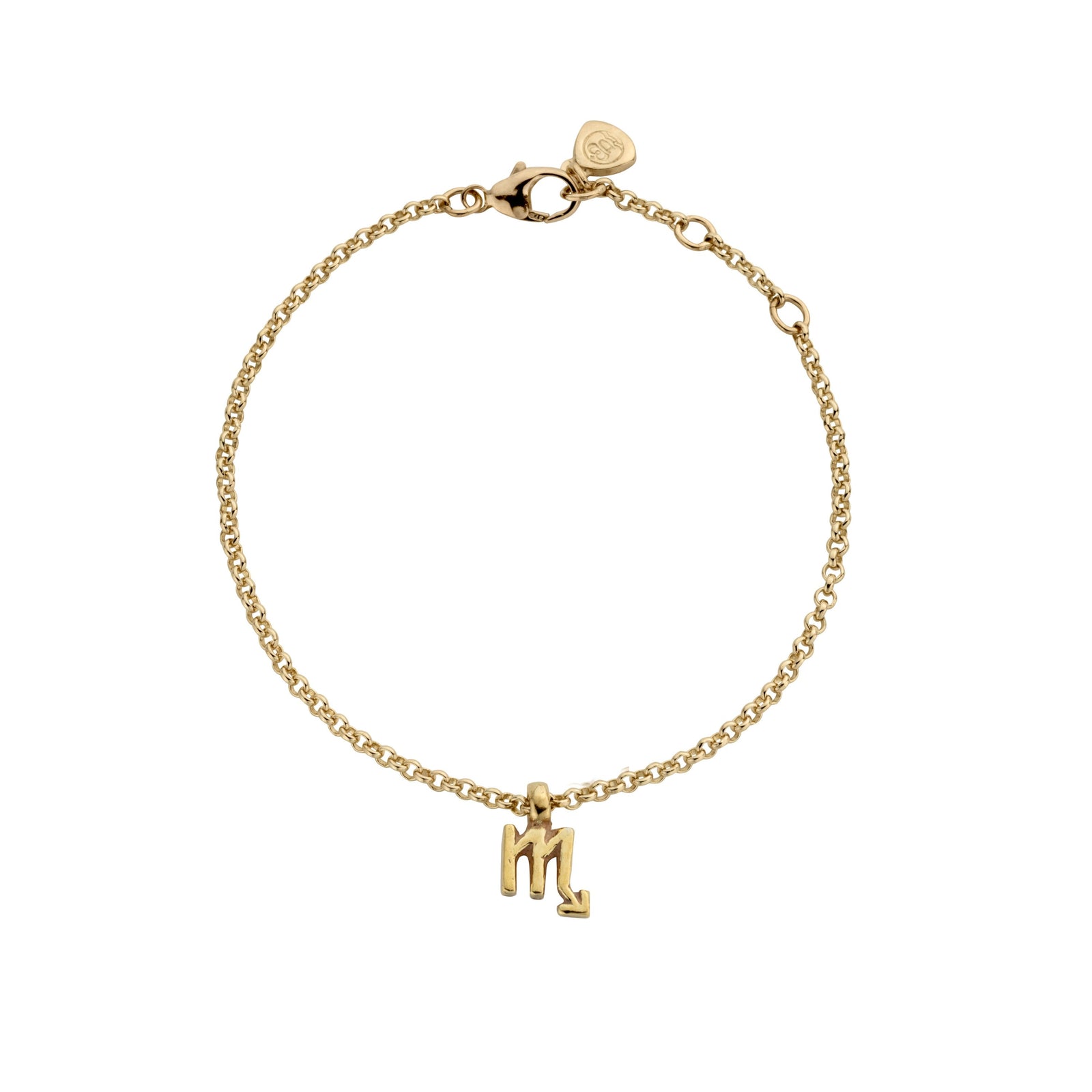 Gold Mini Scorpio Horoscope Chain Bracelet