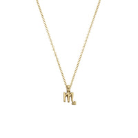 Gold Mini Scorpio Horoscope Necklace